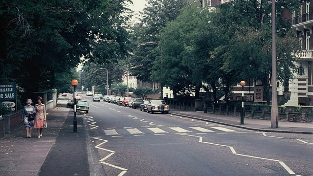 Abbey Road Studios for famous Beatles album cover pedestrian crossing